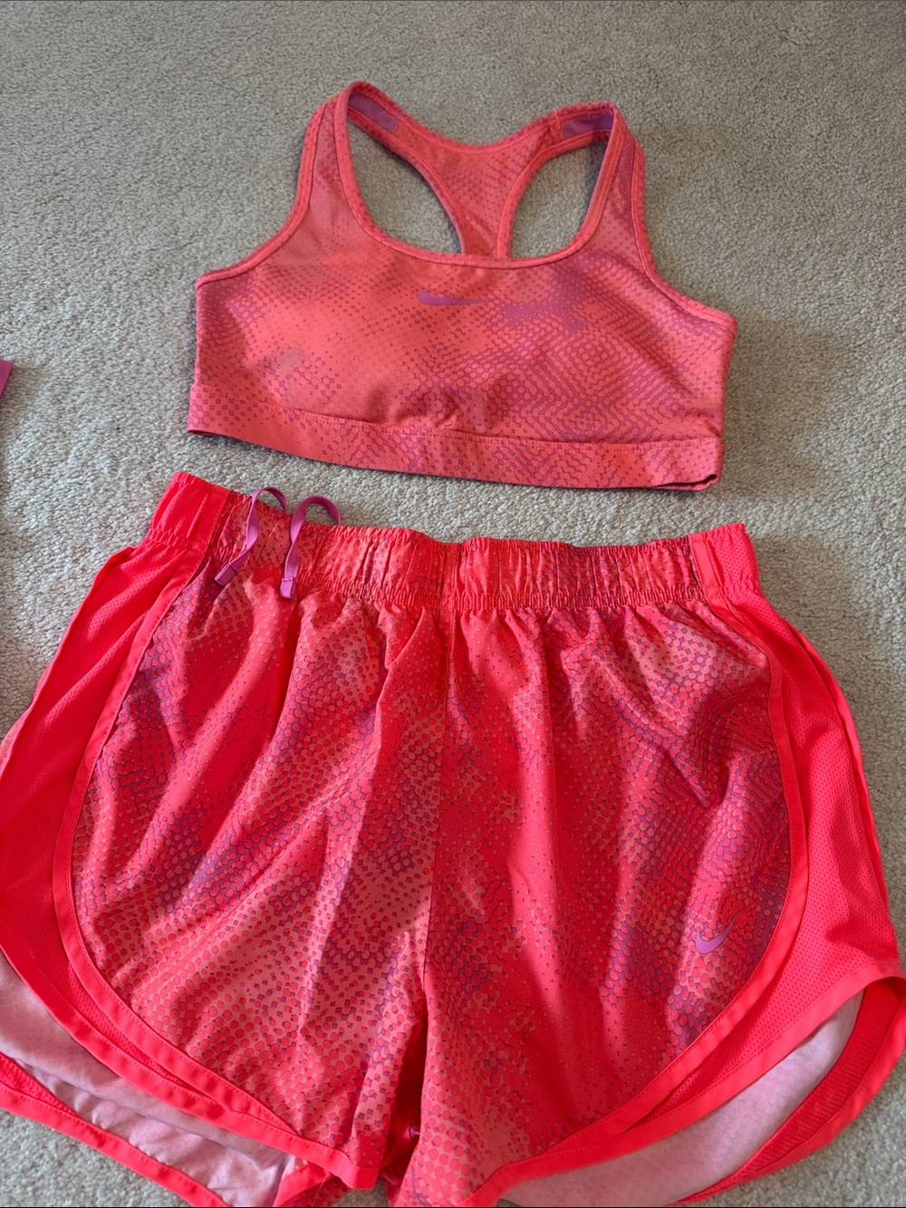 Nike Women's Bright Coral Athletic Set